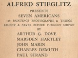 Alfred Stieglitz Presents Seven Americans Exhibition Catalogue