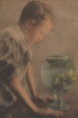 Child Gazing in Fish Bowl