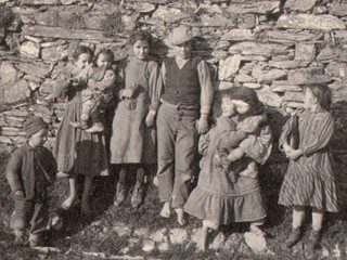 Italian Village Children Gathered for Portrait