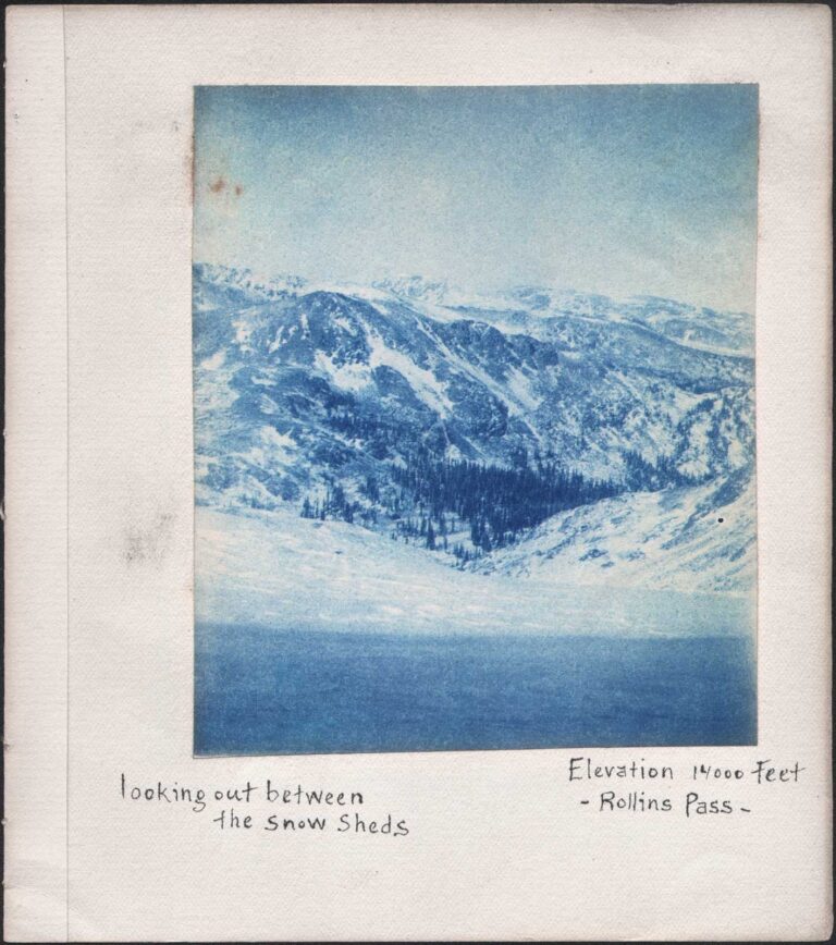 Looking out Between the Snow Sheds | Elevation 14000 Feet | Rollins Pass