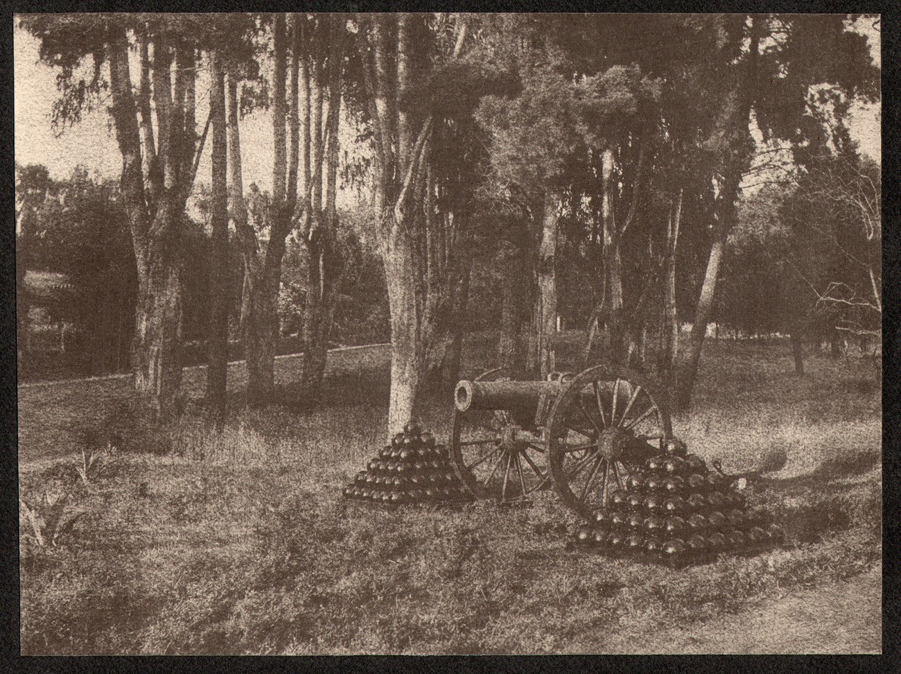 Hawaiian Landscape with Cannon & Cannonballs