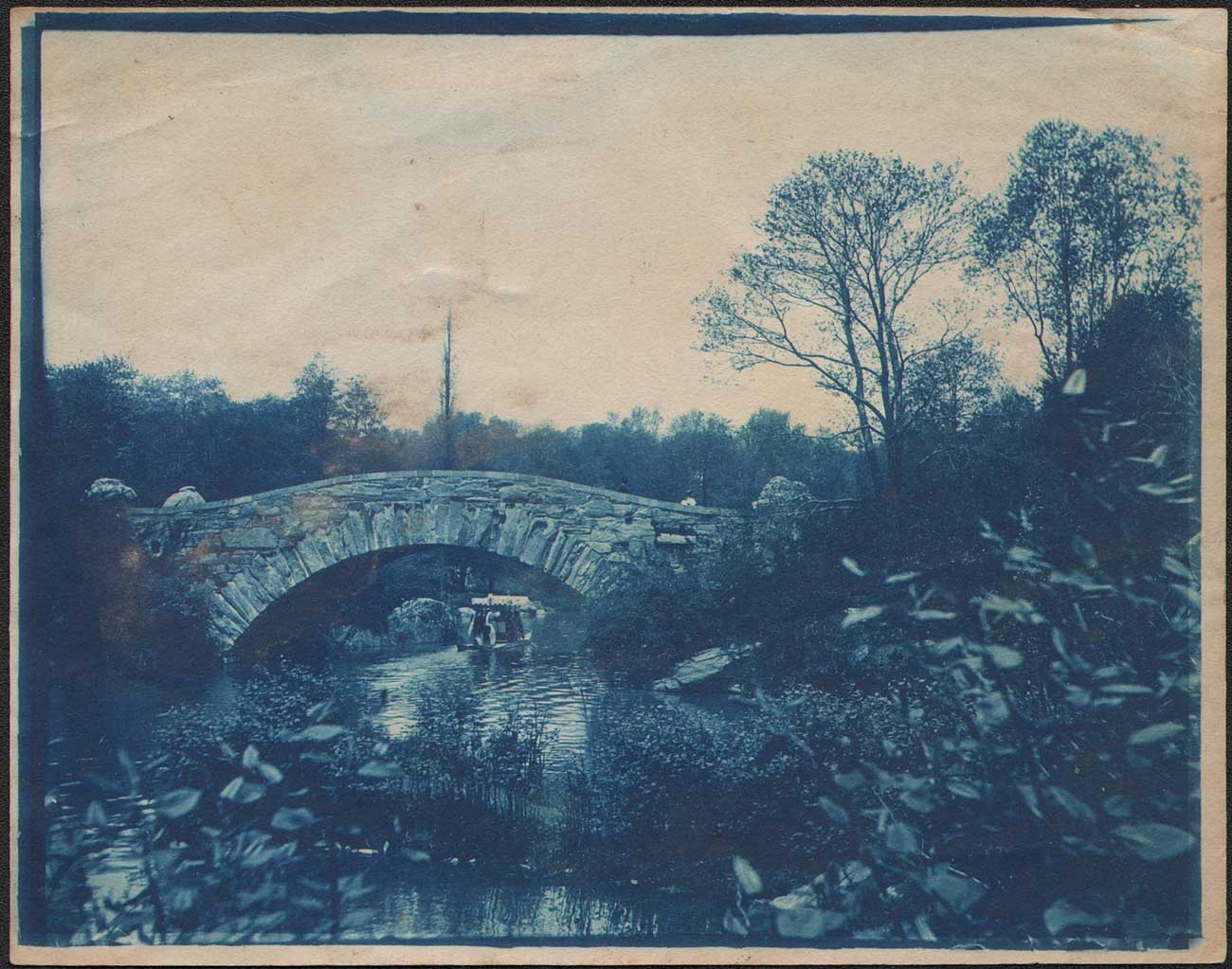 Central Park bridge with Swan Boat