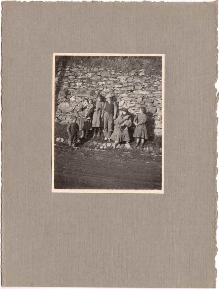 Italian Village Children Gathered for Portrait