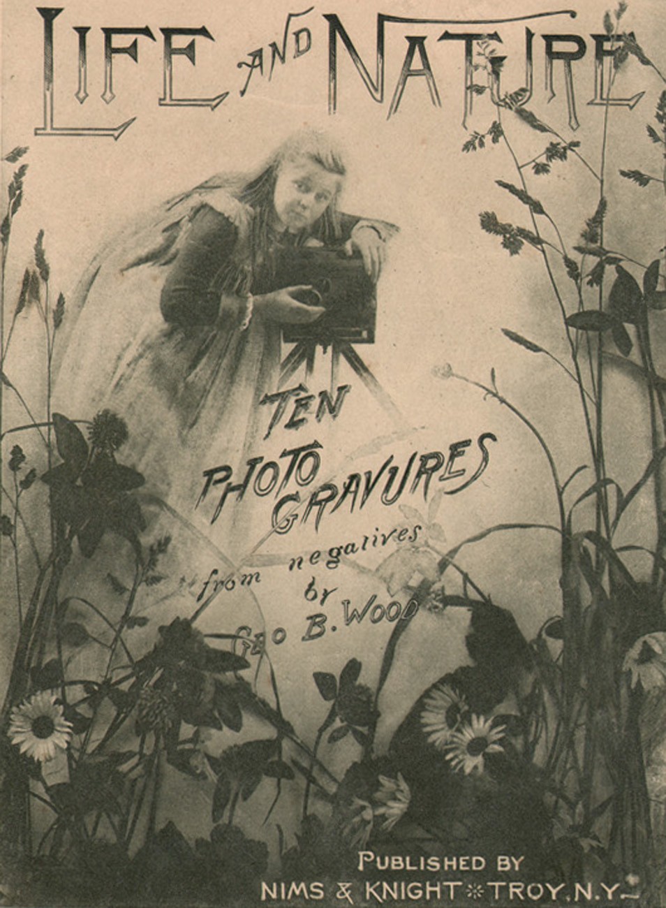 Girl with Tripod-Mounted Field Camera