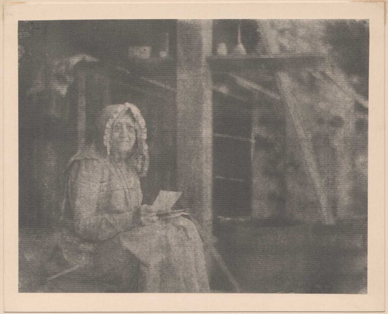 Elderly woman wearing Bonnet