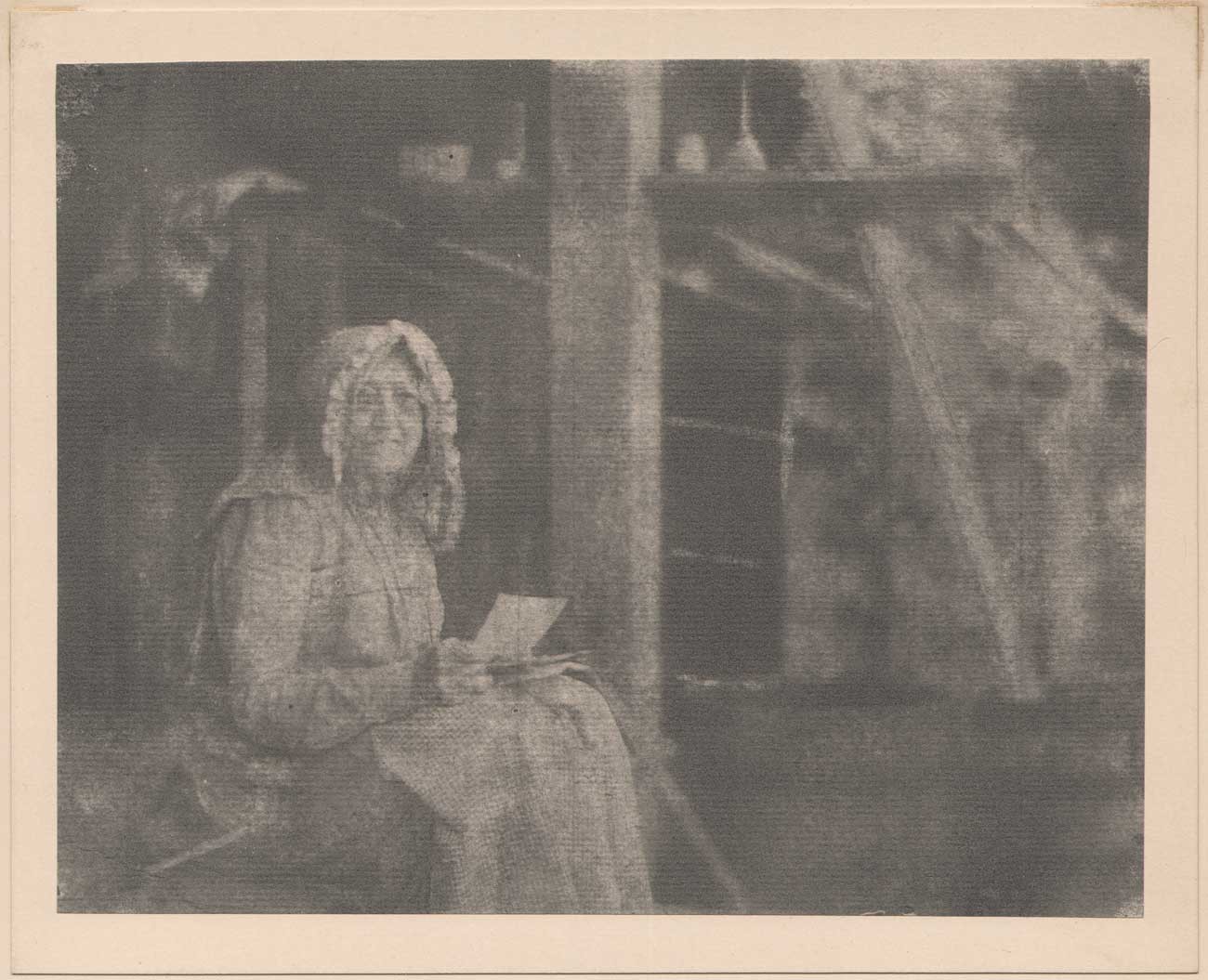 Elderly woman wearing Bonnet