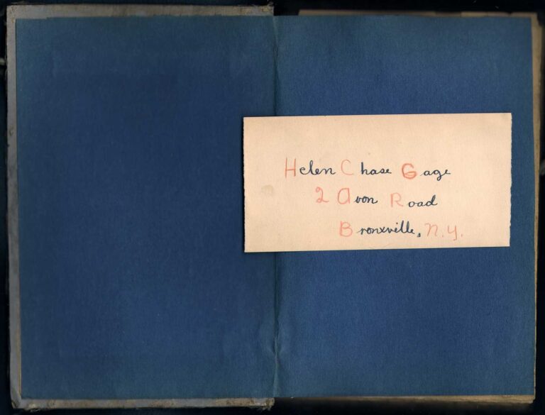 Inside Cover Pastedown: 1930 Blue Prints Album