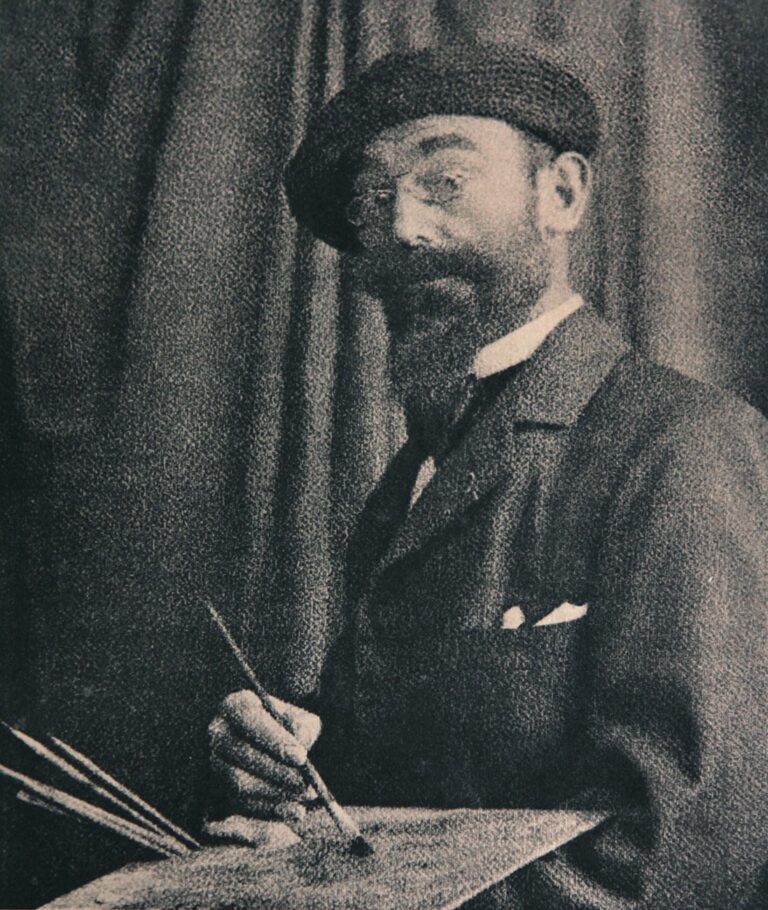 Maler mit Palette  (Theo Hannon)