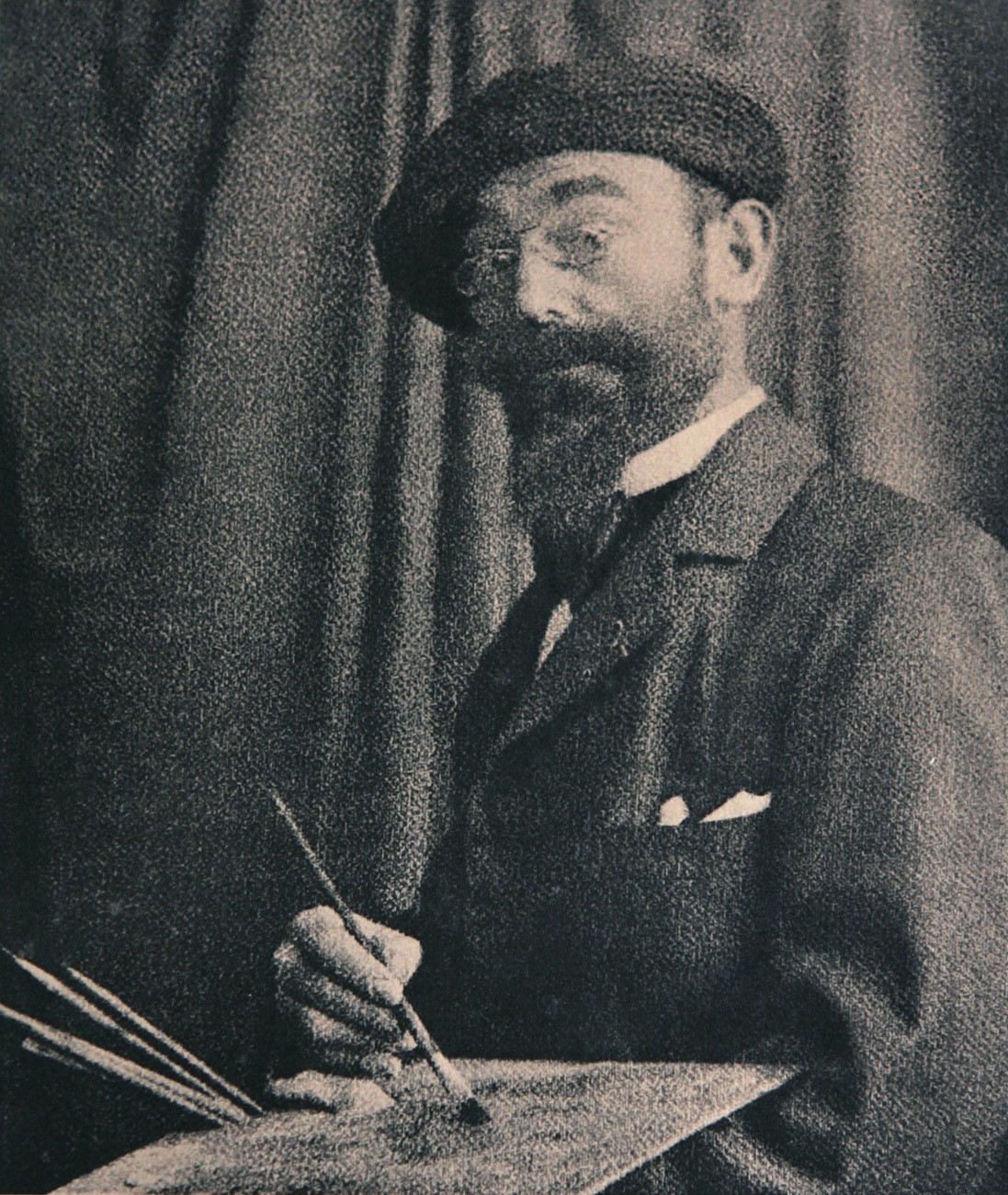 Maler mit Palette  (Theo Hannon)