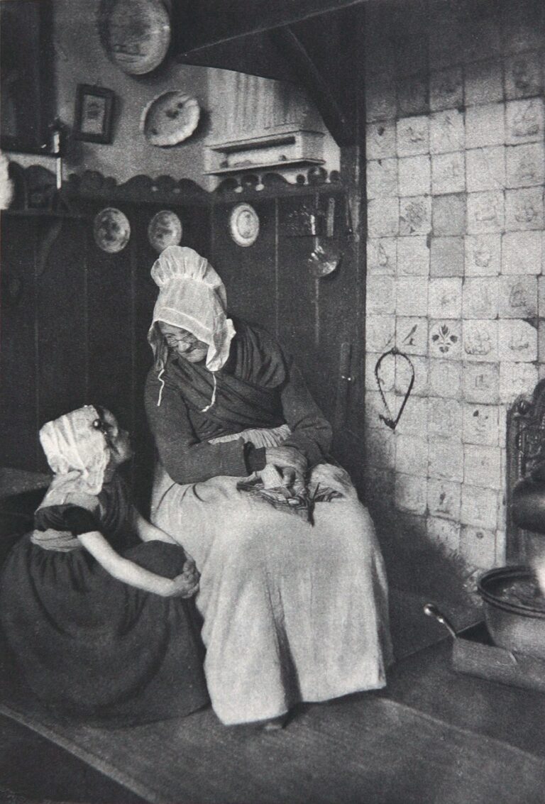 Untitled Woman and Child Next to Hearth