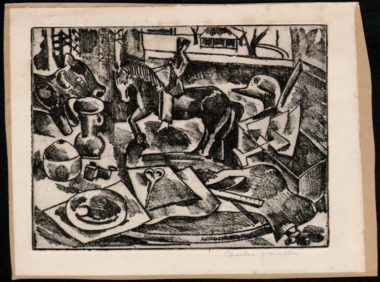 Interior Composition with Figurines