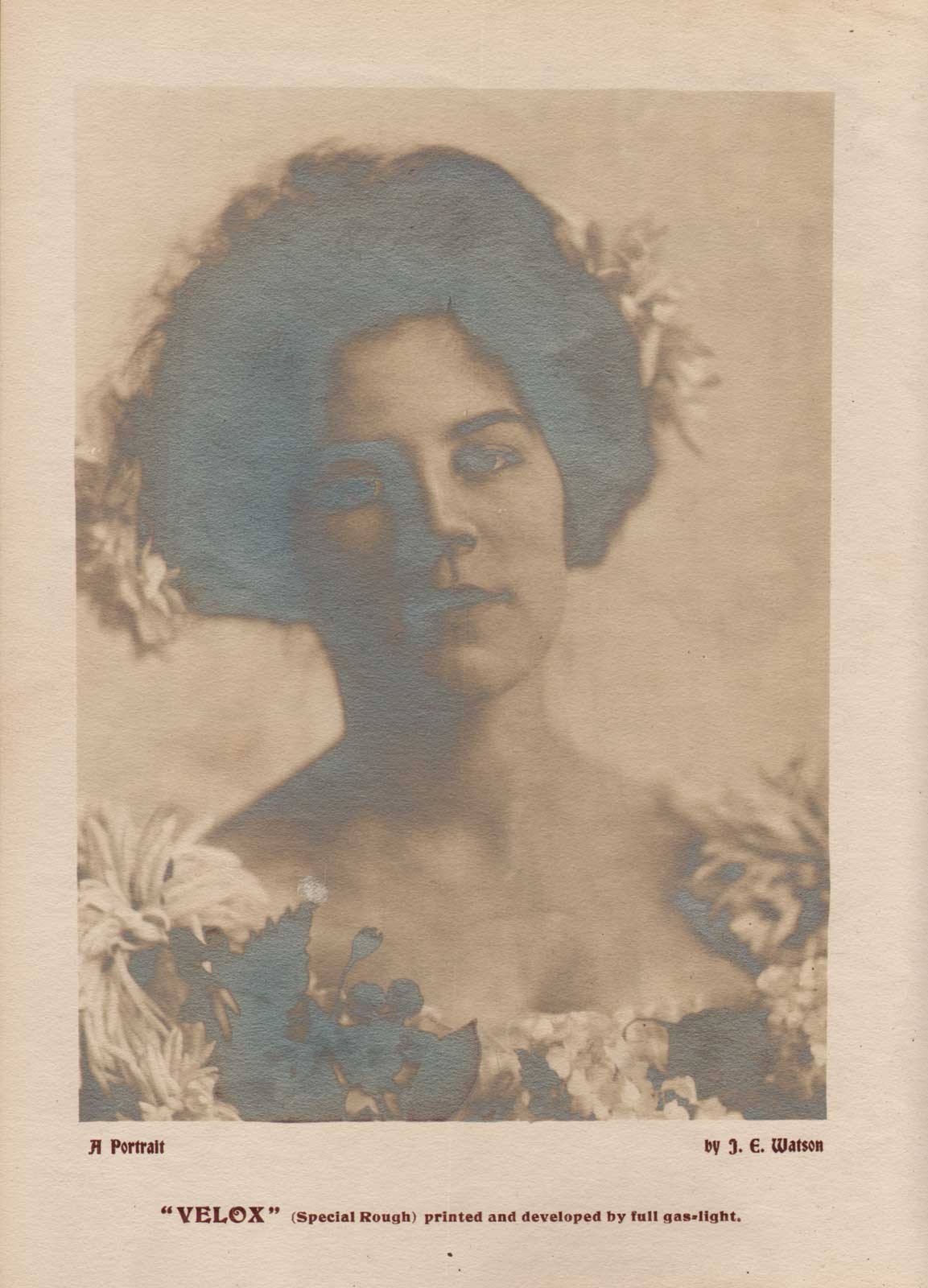 A Portrait: Printed on Velox Special Rough Photographic Paper