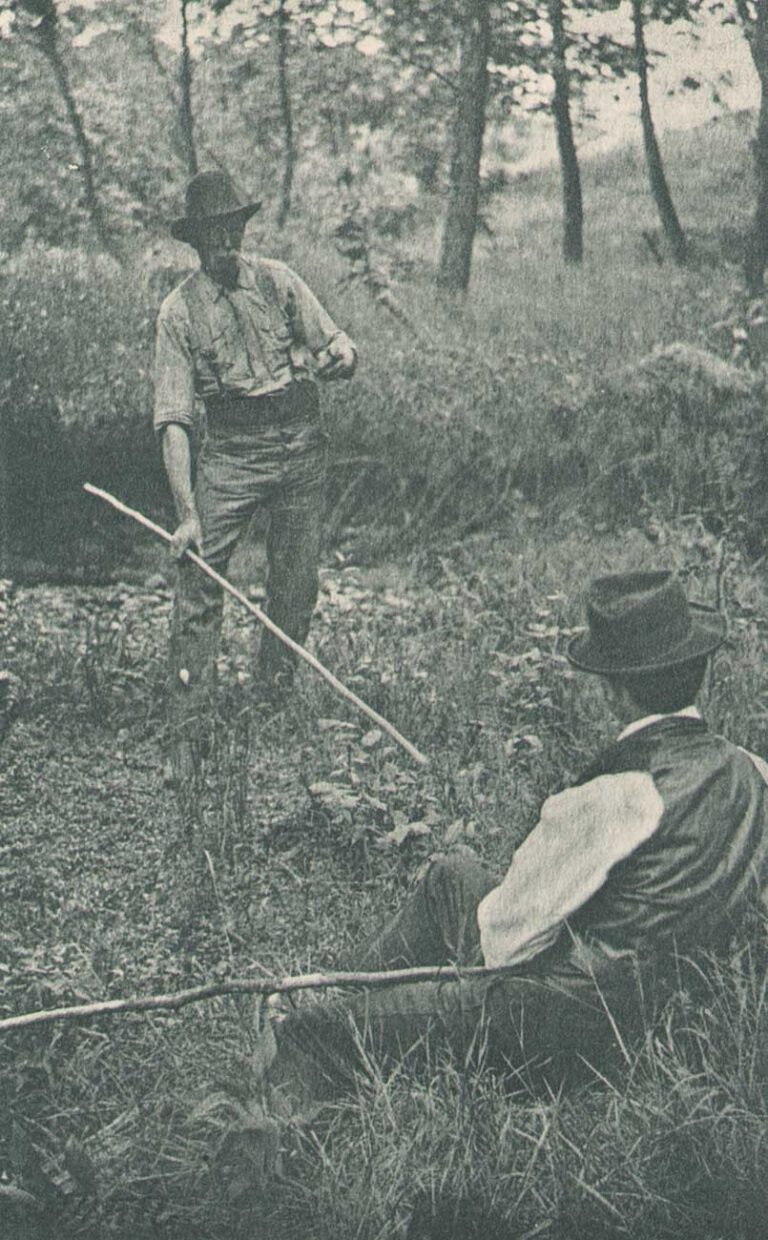 I saw Jed Feary, —pole in hand.