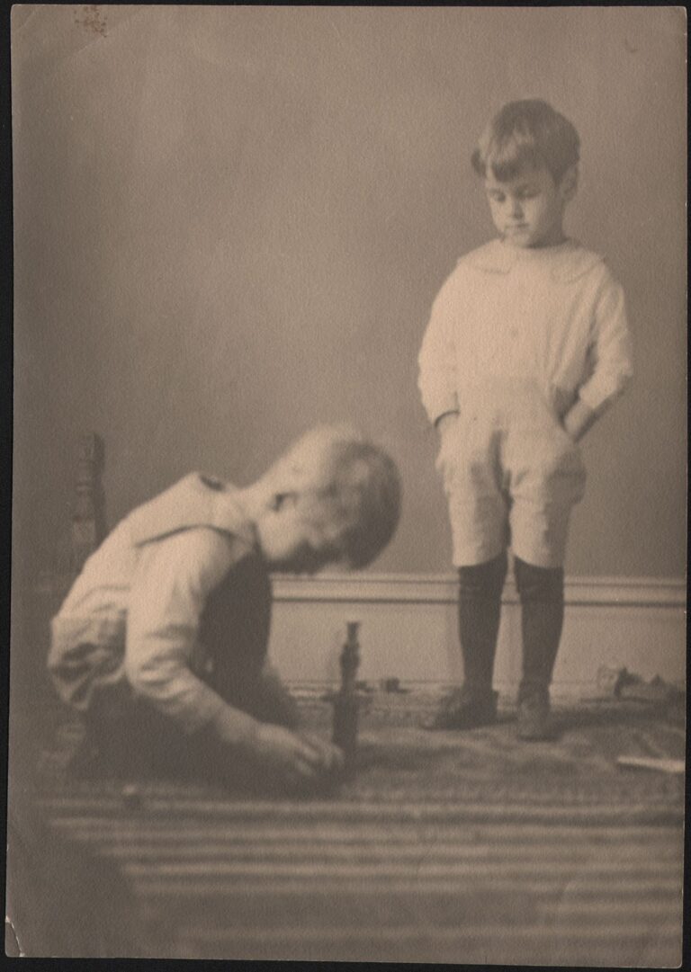 Tucker Brothers Playing with Blocks