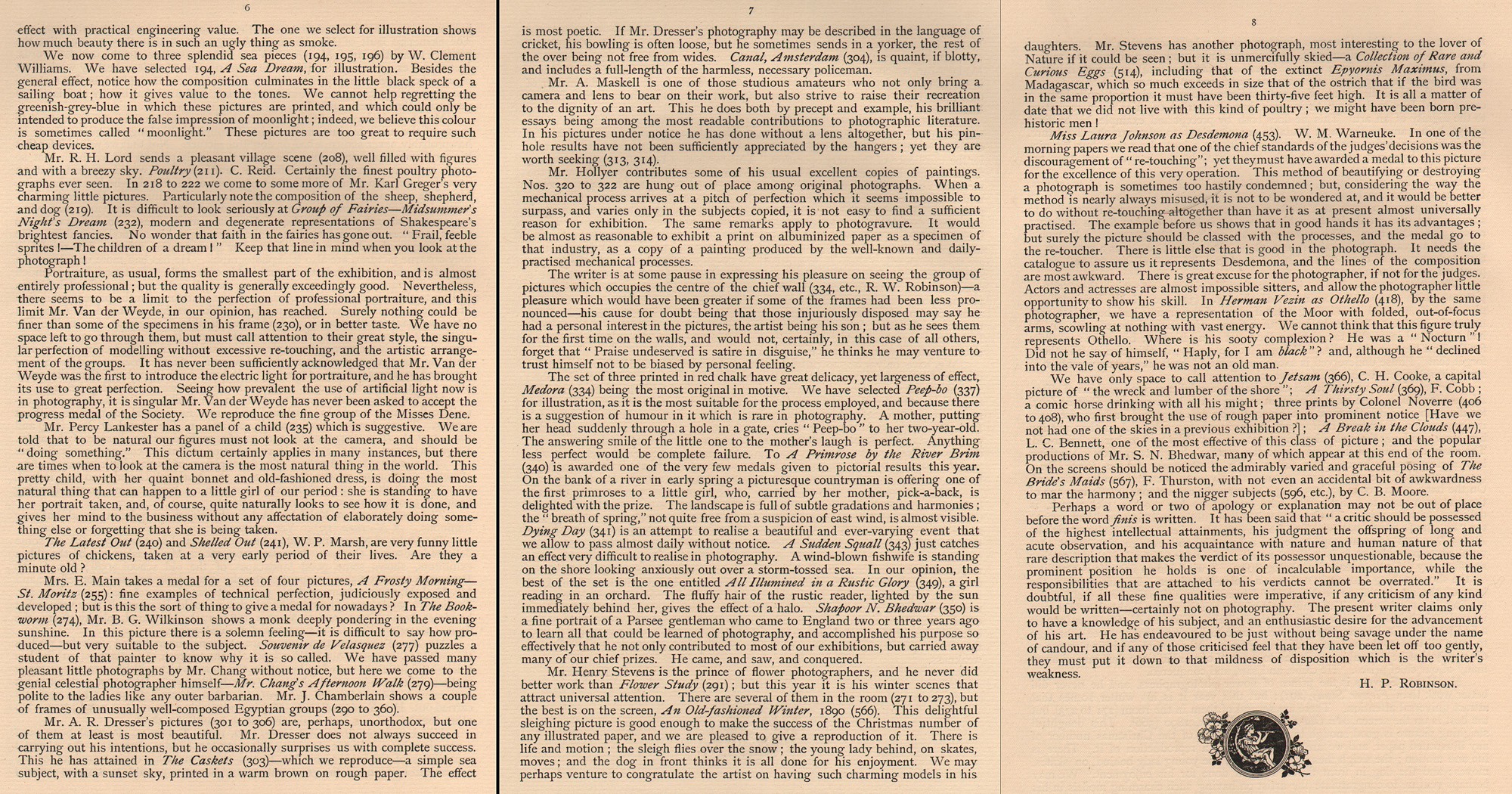 Photographs of the Year Commentary: 6-8