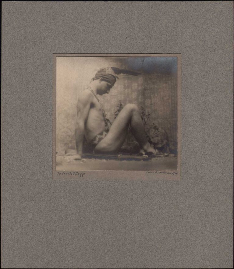 To Frank O. Cozzo: Male Nude Figure Study in Profile