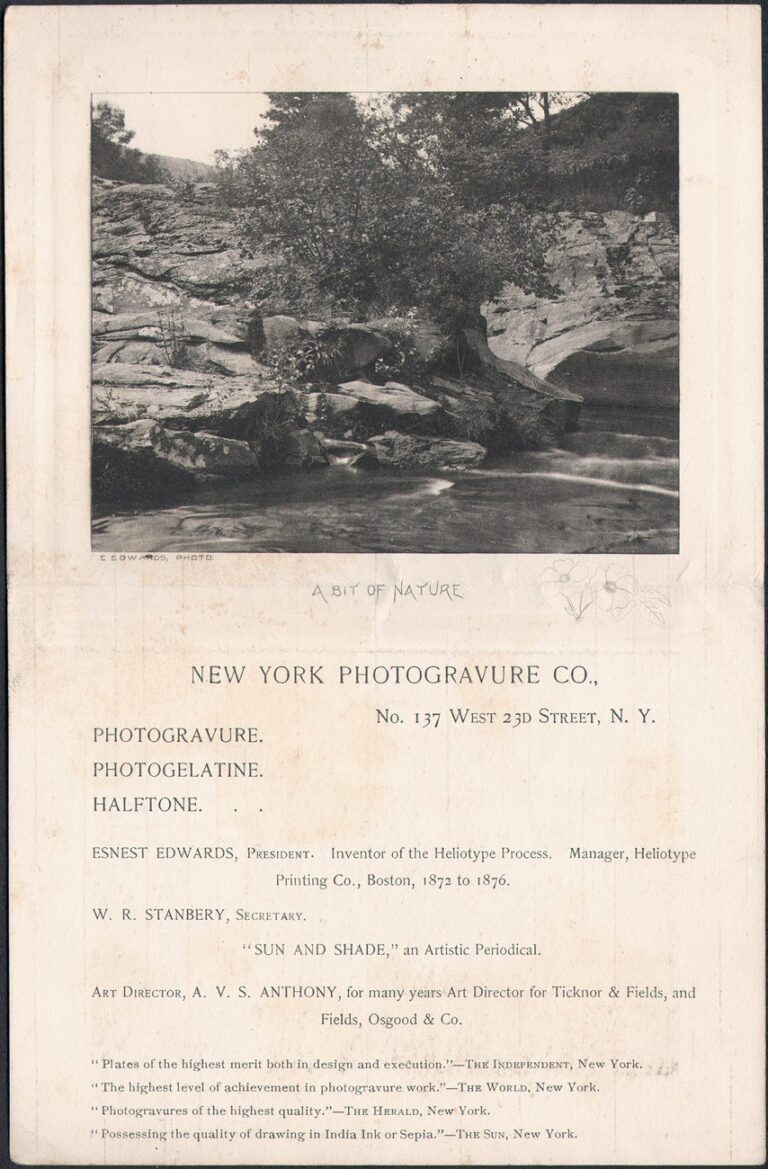 New York Photogravure Company trade card