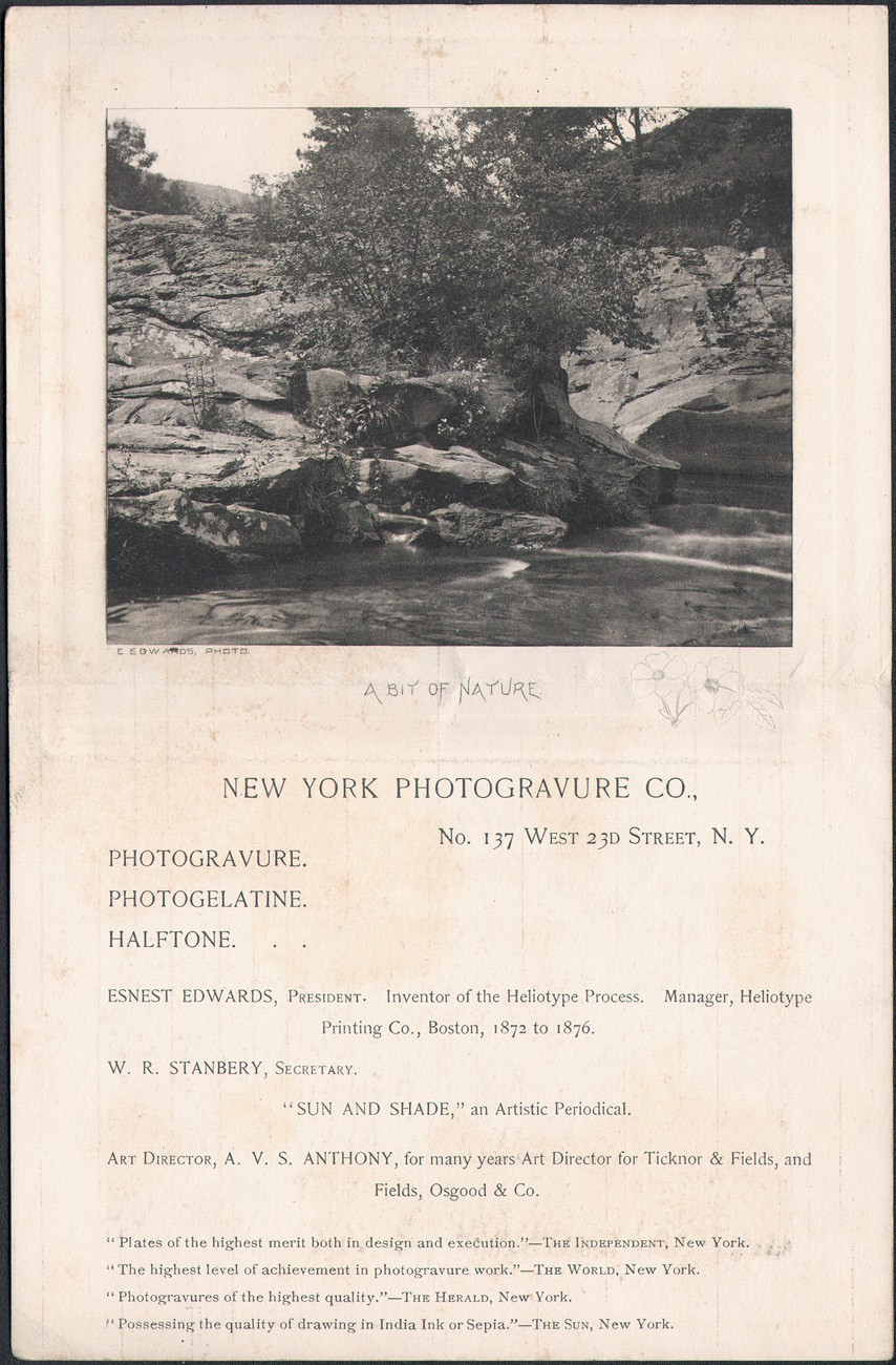 New York Photogravure Company trade card