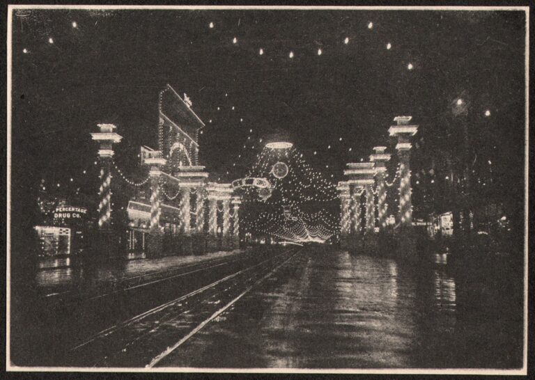 Independent Order of Odd Fellows Encampment Lights on San Francisco’s Market Street