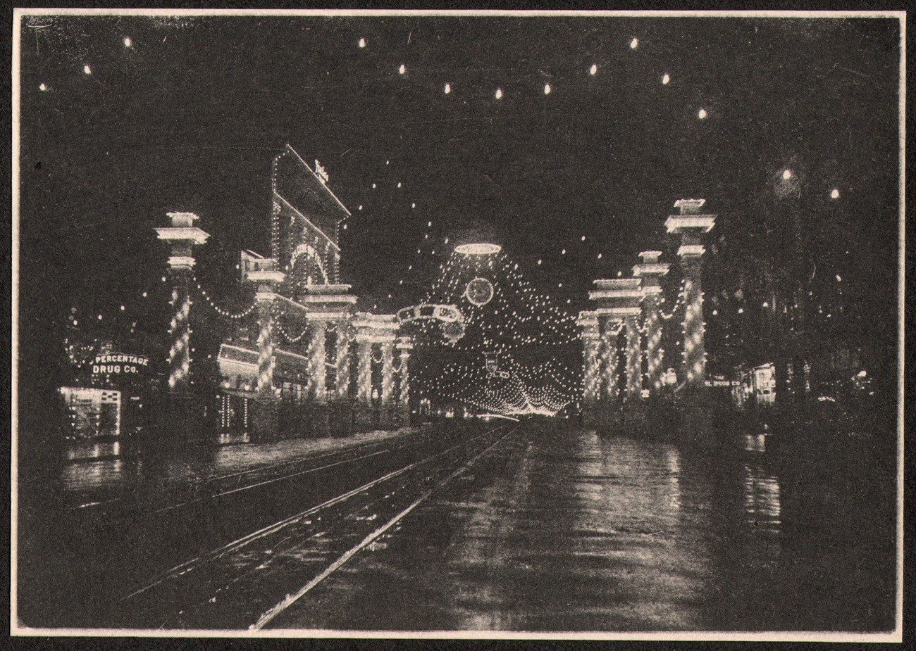 Independent Order of Odd Fellows Encampment Lights on San Francisco’s Market Street