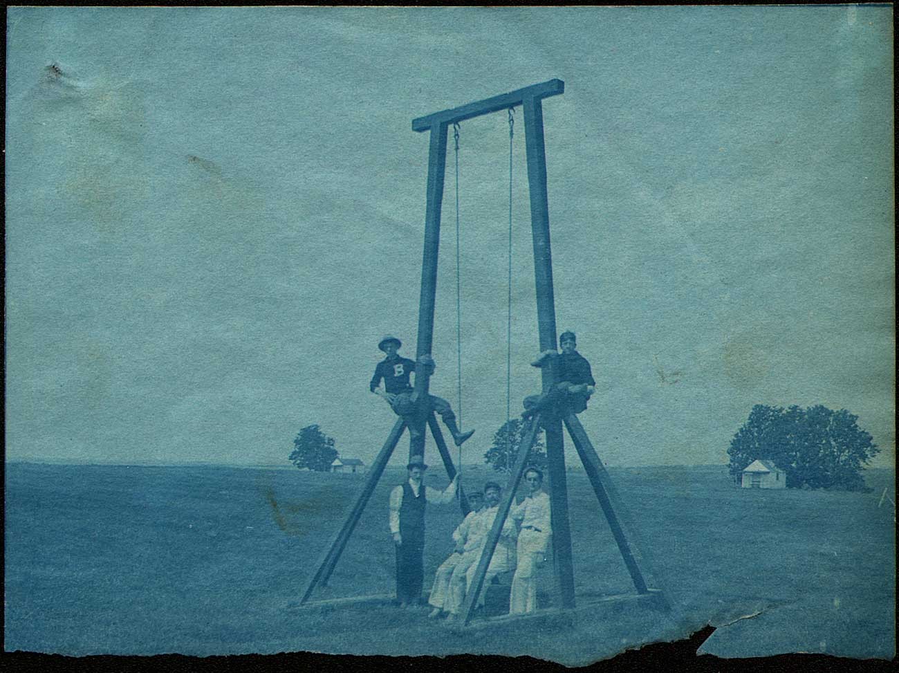 Portrait Grouping with Tall Wooden Swing