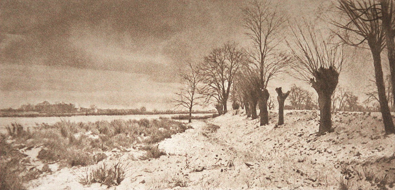 Winterabend an der Oder