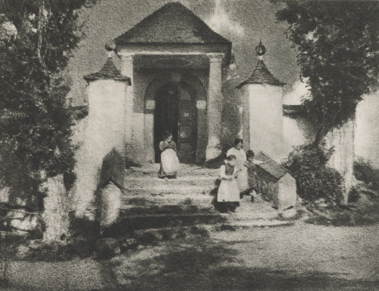 Untitled View of Children Descending Stairs