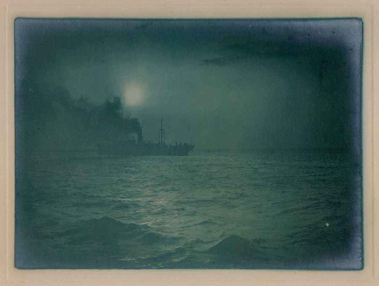 Steamer in New York Harbor