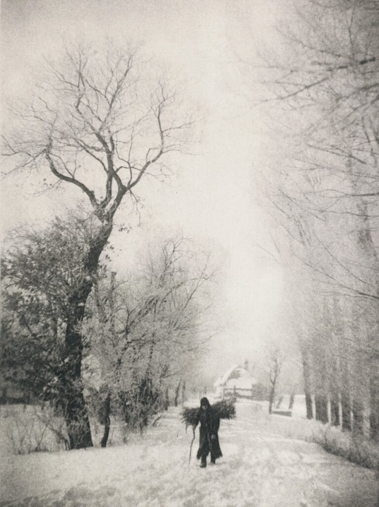 Holzsammler im Schnee