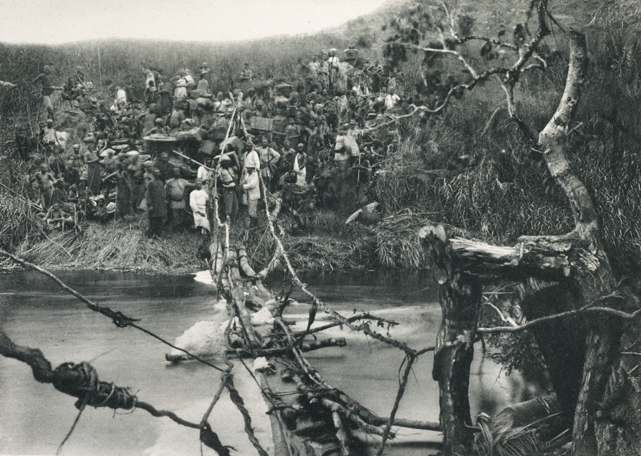 Fluss – Übergang der Karavane Emin Pascha’s