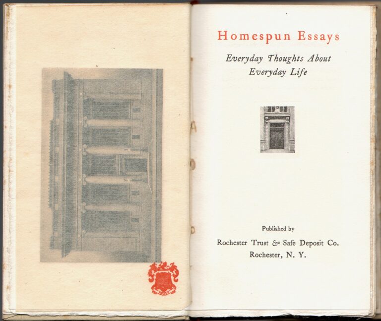 Title page: Homespun Essays