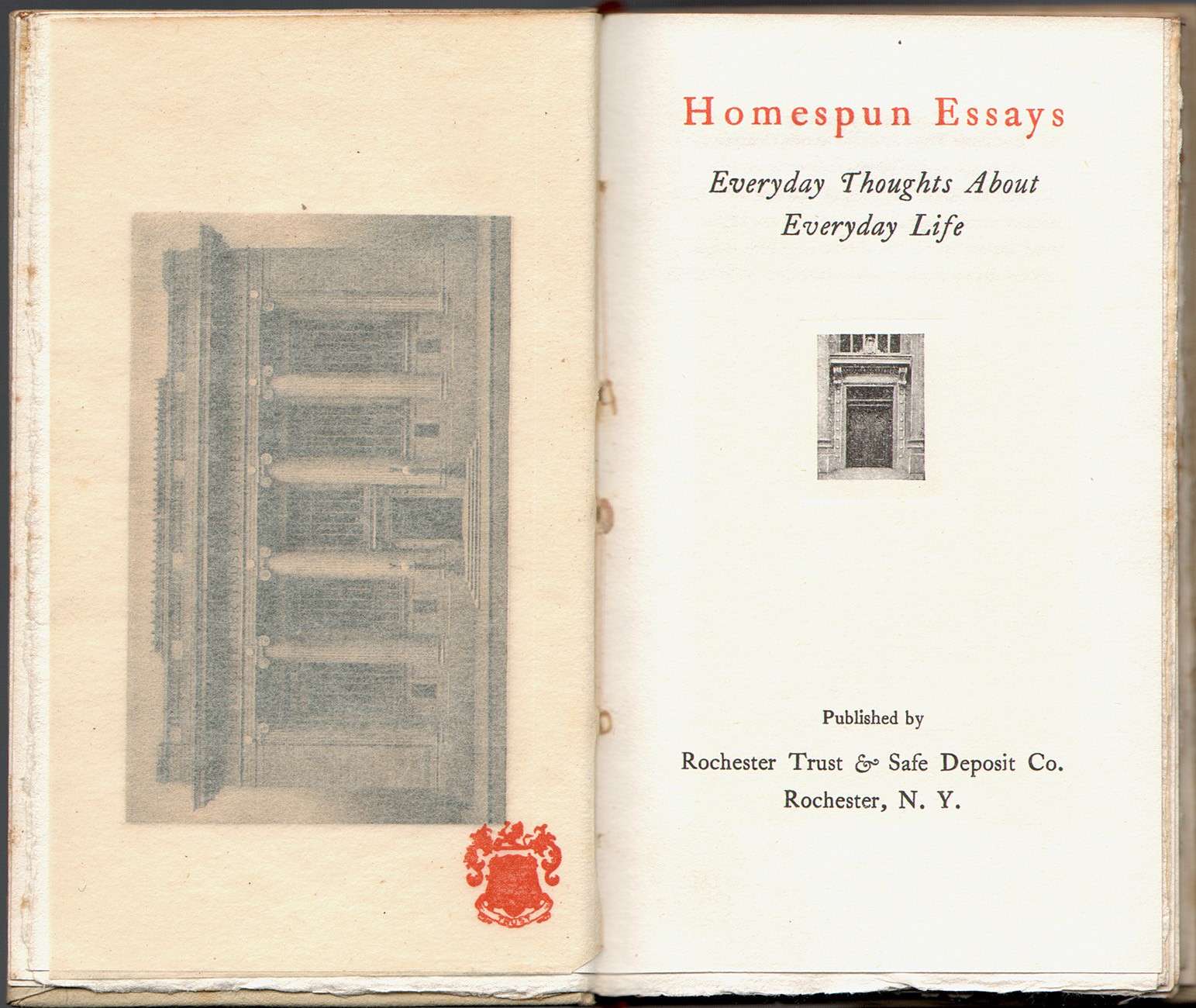 Title page: Homespun Essays