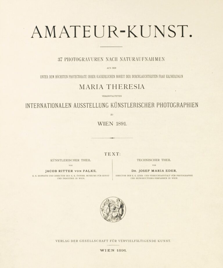 Title Page: 1891 Vienna Exhibition