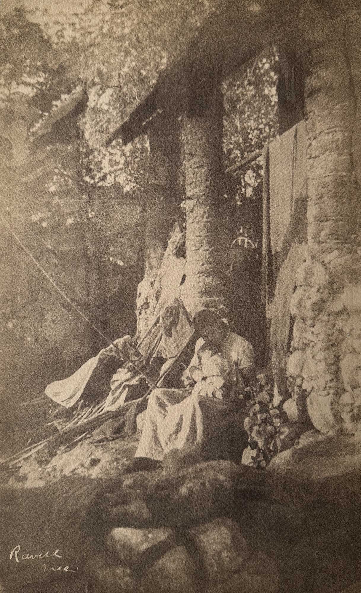 Mother with Child Outside Mexican Home